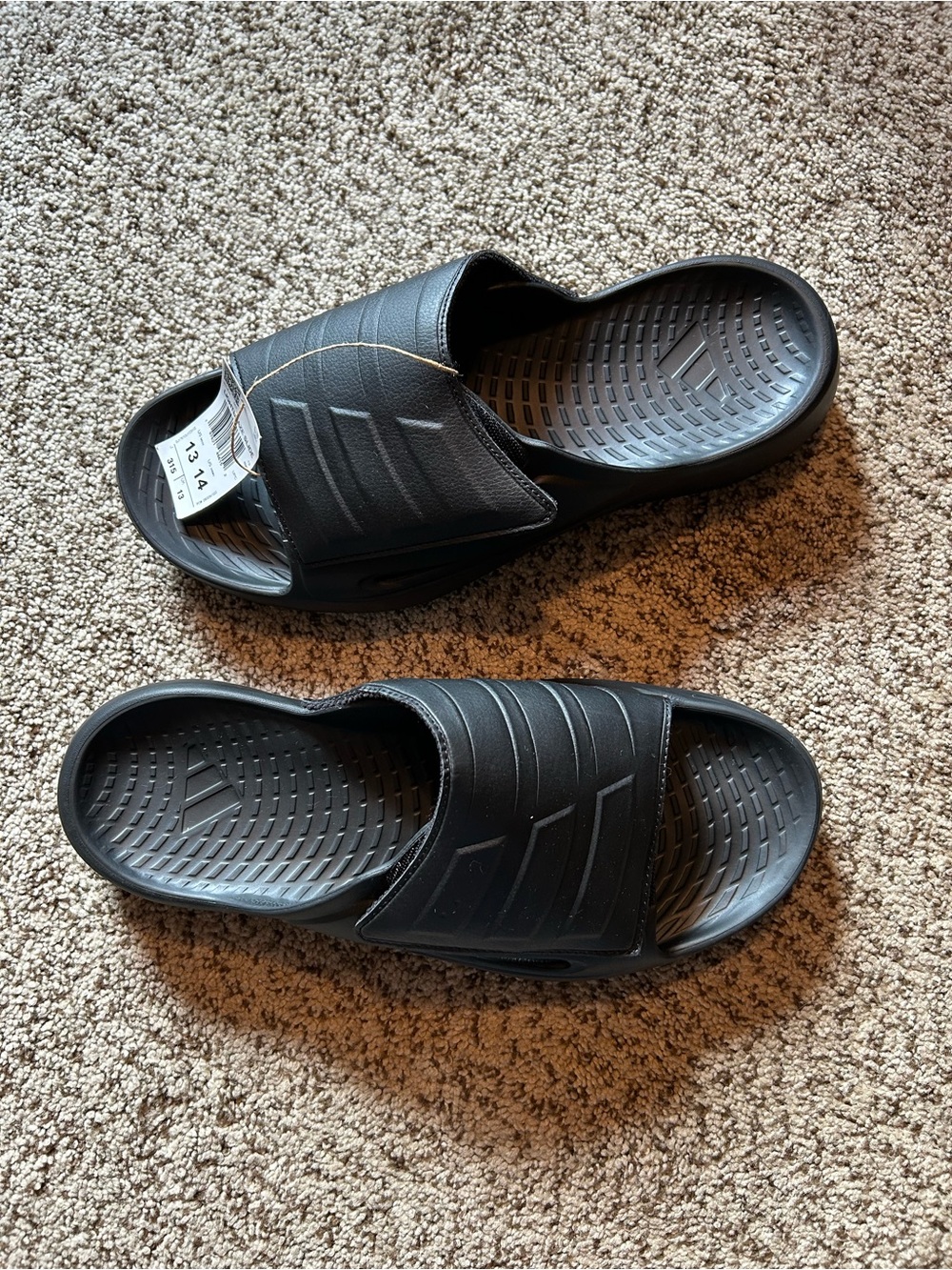 Adidas Lightblaze Men's Black Slide Sandals - Cushioned Comfort size 13
